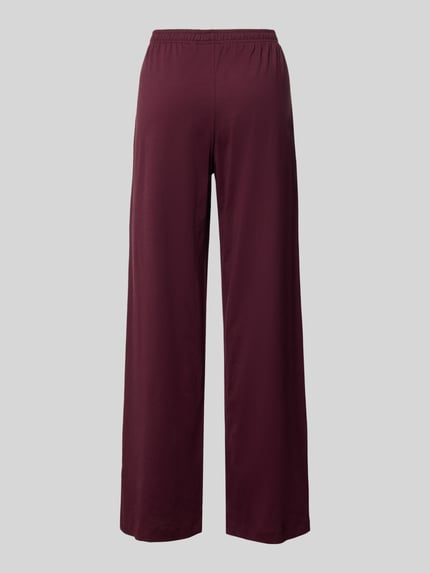 Produktfoto, Pyjama-Hose mit elastischem Bund von Jake*s Casual in Dunkelrot aus Reine Baumwolle, Relaxed-Fit, glatte Oberfläche