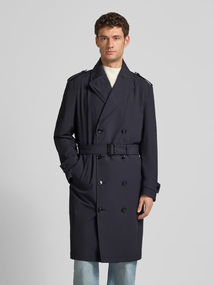 Strellson Regular Fit Trenchcoat mit Taillengürtel Modell 'TRENCH SUMMER' Marine 4