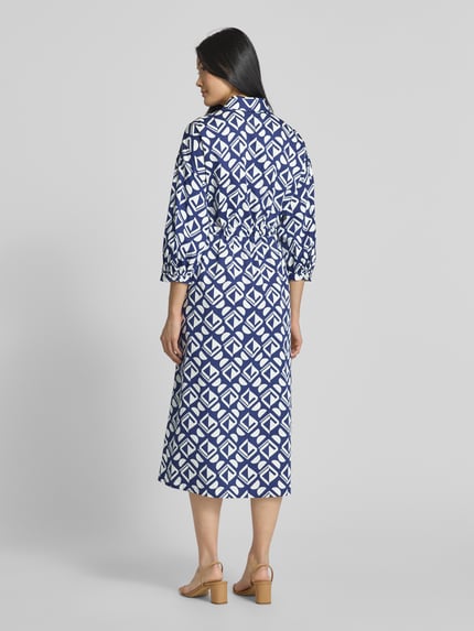Seidensticker Midi-jurk met 3/4-mouwen Marineblauw - 5