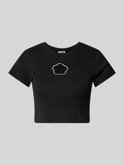 NOISY MAY® Cropped T-Shirt mit Cut Out Modell 'STINE' Black 2