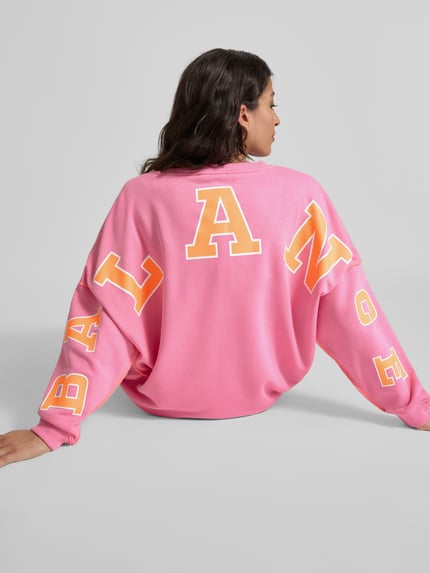miss goodlife Oversized Sweatshirt aus reiner Baumwolle mit Statement-Print Rosa 3