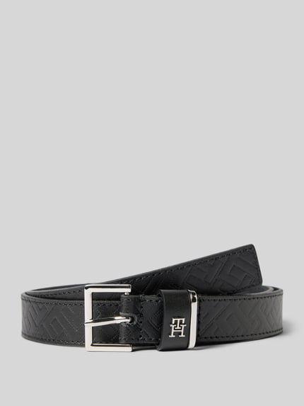 Tommy Hilfiger Leren riem met logo-monogram Zwart - 1
