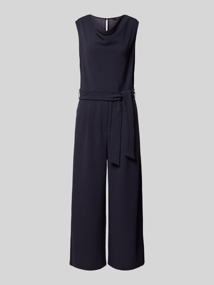 COMMA Jumpsuit mit Wasserfall-Ausschnitt Marine 2