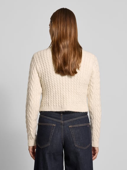 Apricot Sweter o kroju regular fit z imitacji dzianiny Złamany biały 5