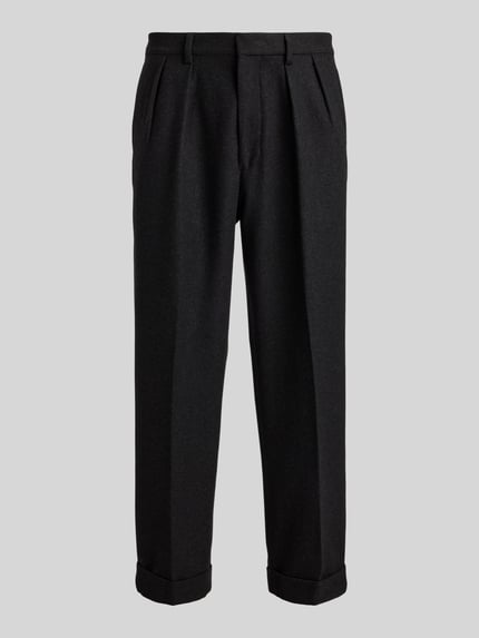 Polo Ralph Lauren Relaxed Fit Bundfaltenhose aus Wolle mit Bundfalte Anthrazit Melange 2