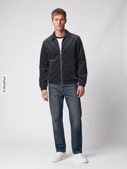 Marc O'Polo DENIM Regular Fit Hemdjacke aus reiner Baumwolle Graphit 1