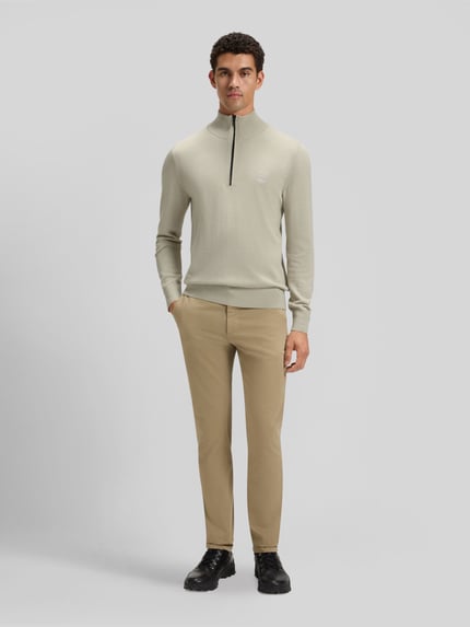 BOSS Orange Regular Fit Troyer aus Baumwoll-Mix Modell 'Kanobix' Sand 1