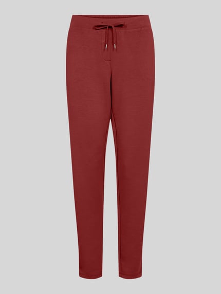 Soyaconcept Spodnie dresowe o kroju regular fit z mieszanka modalu model 'SC-BANU 157' Bordowy 2