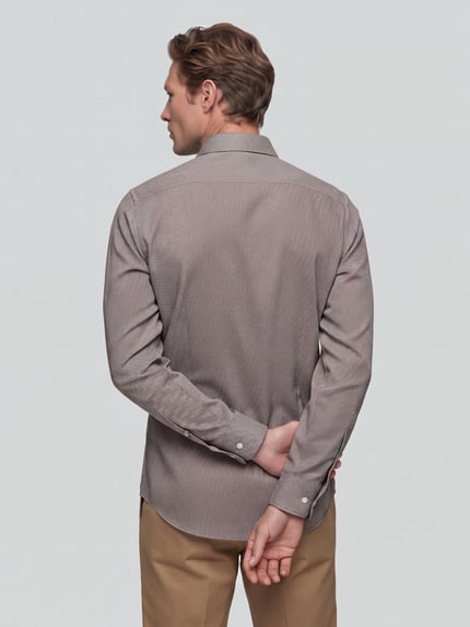 BOSS Slim Fit Businesshemd aus reiner Baumwolle Modell 'H-Hank-K' Dunkelbraun 5