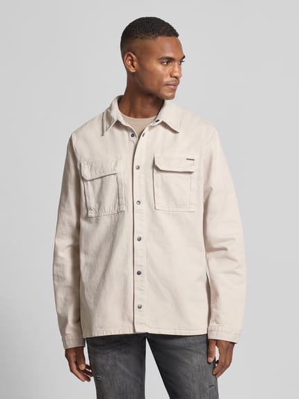Antony Morato Regular fit jeansoverhemd met borstzakken Zand - 4