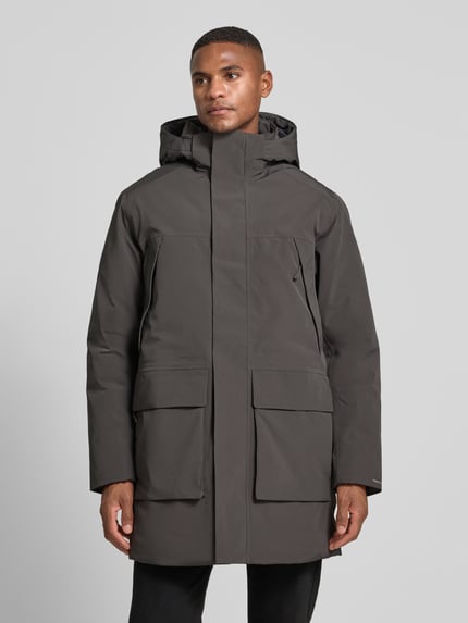 JACK & JONES Premium Parka mit Kapuze und Pattentaschen Modell 'MOON' Mittelgrau 4