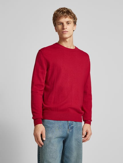 Pepe Jeans Strickpullover aus Baumwoll-Woll-Mix mit Kaschmir-Anteil Modell 'Andre' Rot 4