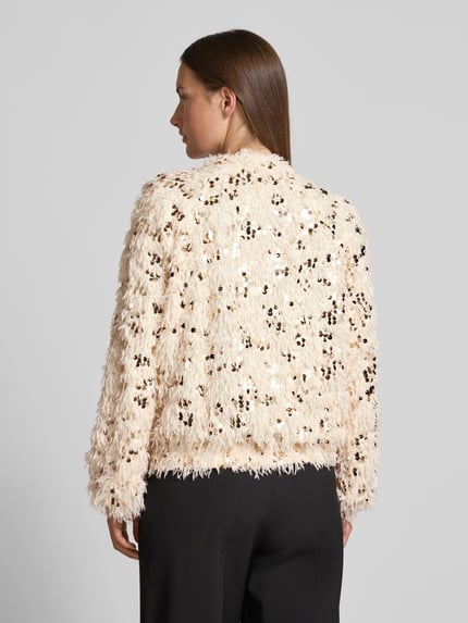 Emily Van den Bergh Blouson mit Paillettenbesatz Offwhite 5