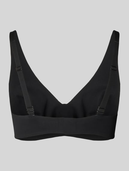 Produktfoto, Triangel-BH mit breiten Trägern van Mey, materiaalmix met stretch, ongewatteerd, brede verstelbare bandjes, haakjessluiting, effen zwart