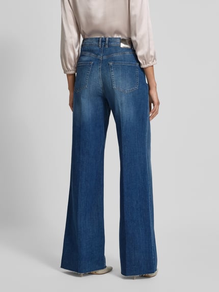 Marc Cain Wide fit jeans van katoenmix in 5pocketmodel Marineblauw - 5