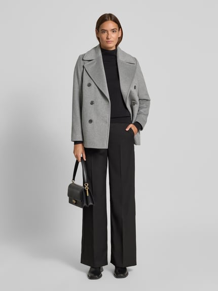 Lauren Ralph Lauren Regular fit jack van wolmix met kasjmier Middengrijs - 1