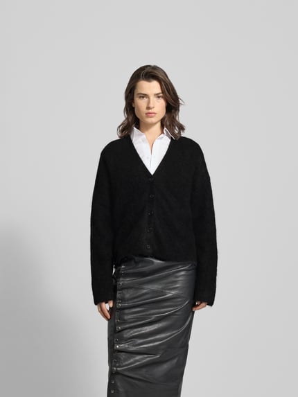 Filippa K Strickjacke mit Knopfleiste Black 4