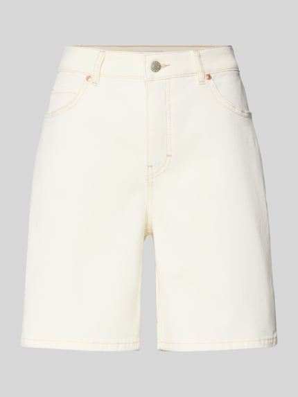 Produktfoto, Bermudas mit Eingrifftaschen Modell 'Mari' von OPUS PANTS aus Baumwoll-Mix mit Stretch-Anteil, Regular-Fit, cremefarben, glatte Textur, Bundweite 38 cm, Innenbeinlänge 20 cm, Größe 36.