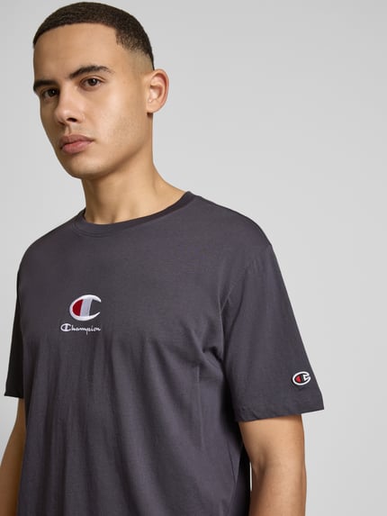 Champion T-shirt z wyhaftowanym logo Antracytowy 3