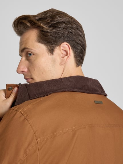 Christian Berg Men Parka mit Kentkragen Mittelbraun 3