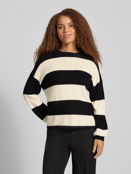 ONLY Loose Fit Strickpullover aus Viskose-Mix Modell 'ATIA' Black 4