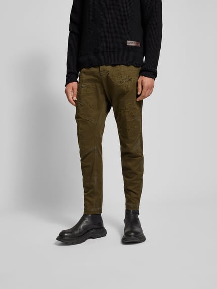 Dsquared2 Chino in used-look Olijfgroen - 4