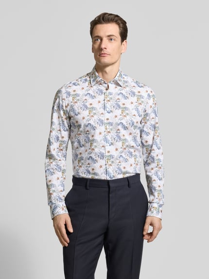 OLYMP Level 5 Slim Fit Businesshemd aus Baumwoll-Mix mit extra langem Arm Weiss 4