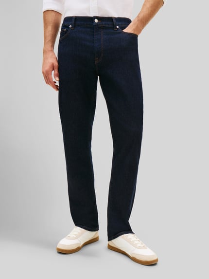 Tommy Hilfiger regular fit jeans van katoenmix in 5-pocketmodel model 'DENTON' Donkerblauw - 4