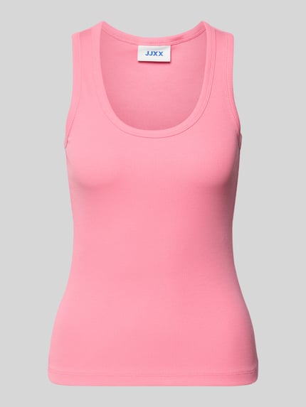 Productfoto, roze Tanktop in Ripp-Optik Modell 'FRIDA' van JJXX, slim fit, katoen-elastaan mix, ronde hals, lengte 54 cm