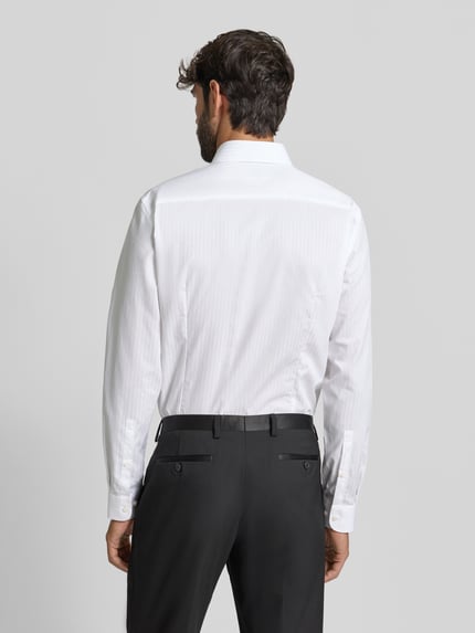 Jake*s Slim Fit Business Hemd aus Baumwolle mit Kentkragen Weiss 5