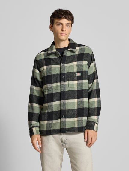 Dickies Regular Fit Freizeithemd mit Woll-Anteil Hellgruen 4