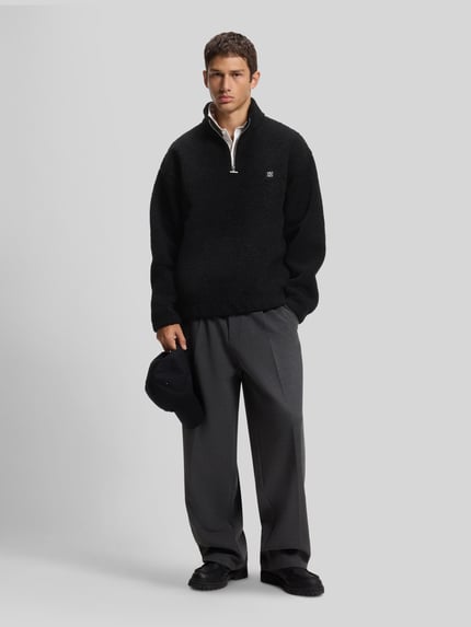 HUGO Sweatshirt mit Logo-Detail Modell 'Derylong' Black 1