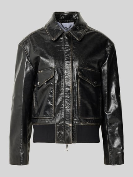 Lederjacke aus echtem Leder Shop The Look MANNEQUINE