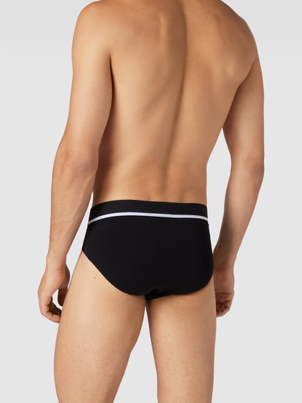SCHIESSER Slip met labeldetails model 'Rio' in een 3-pack Middengrijs gemêleerd - 4