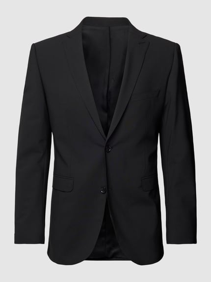 CG – CLUB of GENTS Regular Fit 2-Knopf-Sakko mit Woll-Anteil Modell 'Caden' Black 2