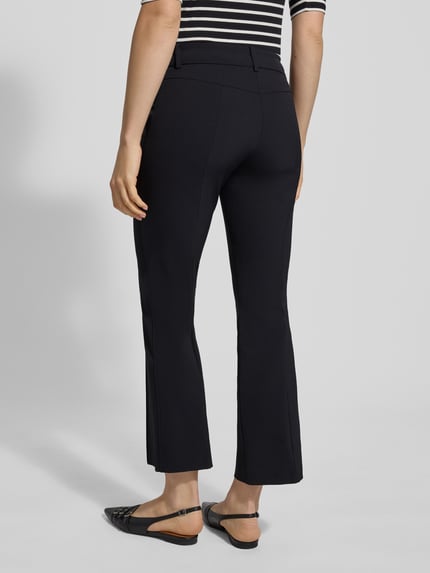CAMBIO Flared stoffen broek in verkorte pasvorm model 'FARAH' BLACK - 5