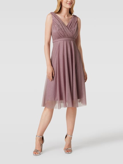 TROYDEN COLLECTION Cocktailkleid mit Taillenpasse Mauve 1