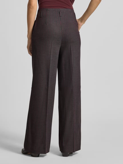 Raffaello Rossi Straight leg stoffen broek met persplooien, model 'ANAIS' Donkergrijs - 5