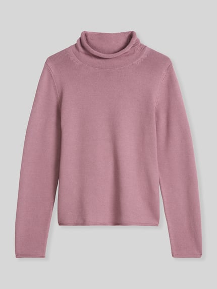 Marc O'Polo Regular Fit Rollkragenpullover aus reiner Baumwolle Mauve 2