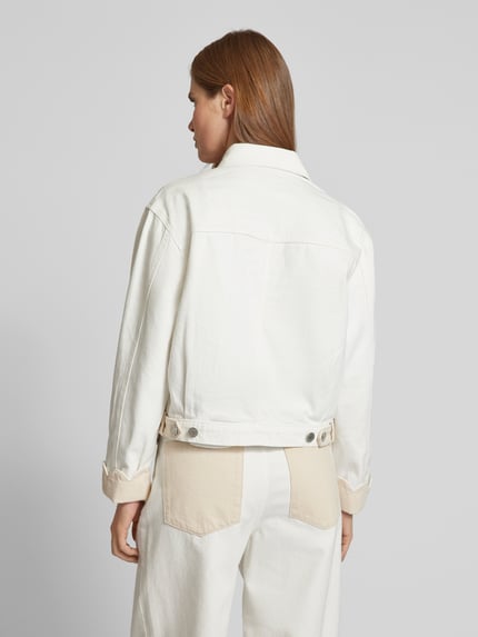 STELLA NOVA Jeansjack met paspelzakken op de borst Offwhite - 5