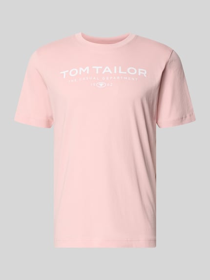 Tom Tailor Regular Fit T-Shirt aus reiner Baumwolle Pink 2