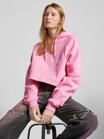 OH APRIL hoodie met capuchon Felroze - 3