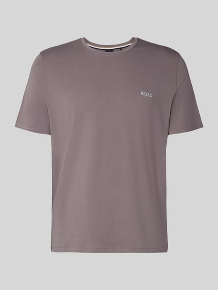 BOSS Regular Fit T-Shirt aus Baumwoll-Mix Taupe 2