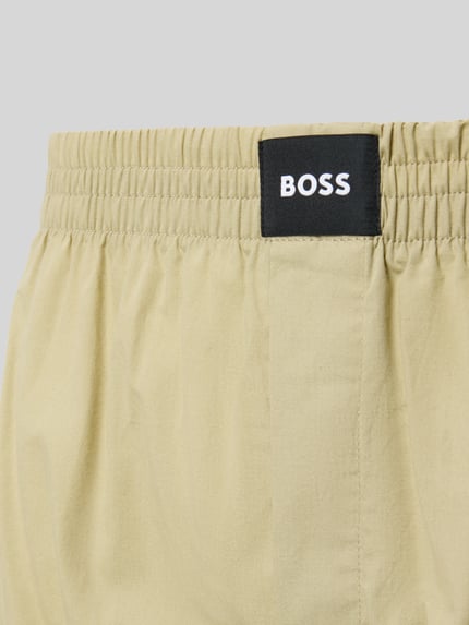 Produktfoto, cremefarbene Boxershorts aus reiner Baumwolle Modell '2P BOXER S. CW PEACH' von BOSS, Detailaufnahme, Herren Boxershorts
