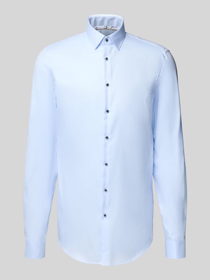 Jake*s Slim Fit Businesshemd mit extra langem Arm Bleu 2