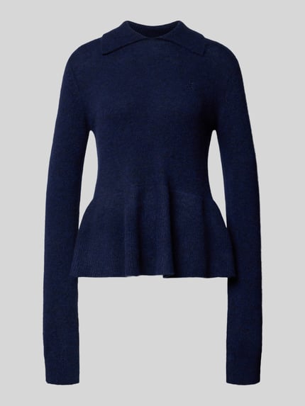 Karo Kauer Pullover mit Woll-Alpaka-Anteil Royal 1