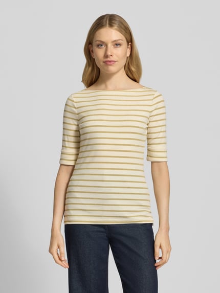 Lauren Ralph Lauren T-Shirt mit U-Boot-Ausschnitt Modell 'JUDY' Offwhite 4