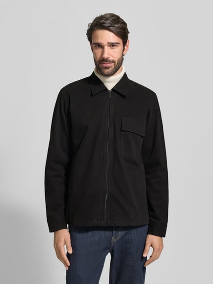 BOSS Orange Kurtka koszulowa o kroju regular fit z czystej bawełny model 'M_LORUM' Czarny 4
