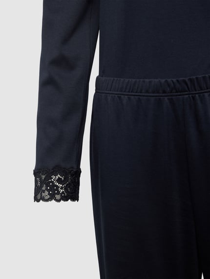 HANRO Pyjama met kant Zwart - 2