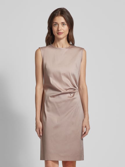 windsor. Knielange kokerjurk met ronde hals Mauve - 4